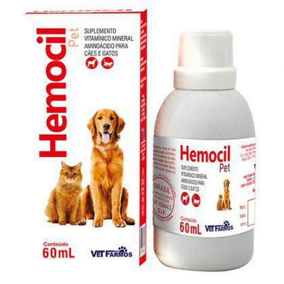 Imagem de Hemocil pet para cães e gatos 60ml - vetfarmos