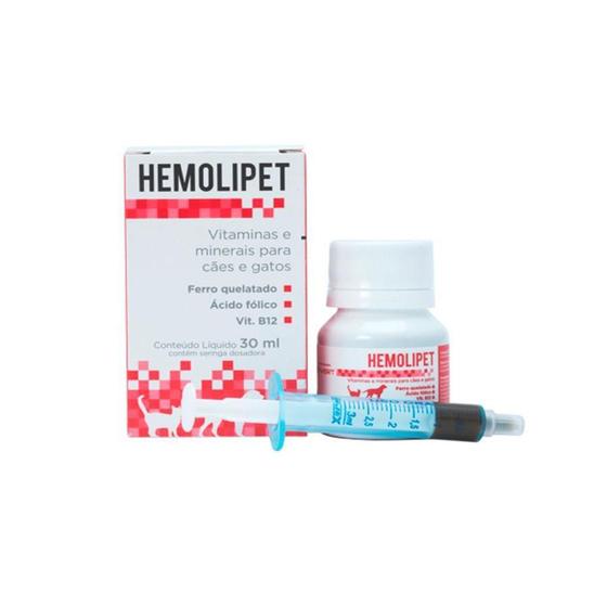 Imagem de Hemolipet 30 ml Suplemento vitamínico mineral cães e gatos - Avert