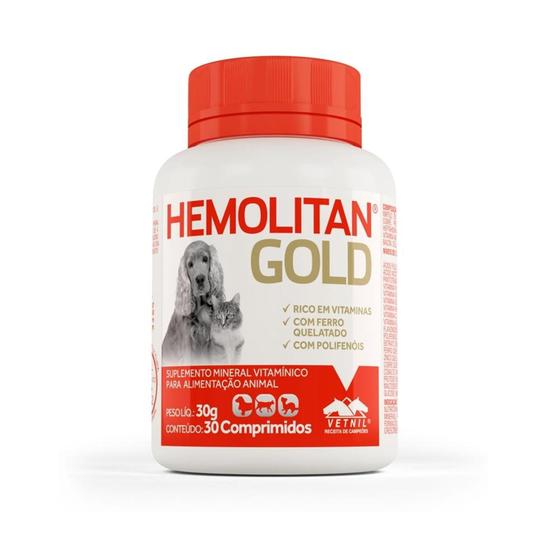 Imagem de Hemolitan Gold 30 comprimidos - Vetnil