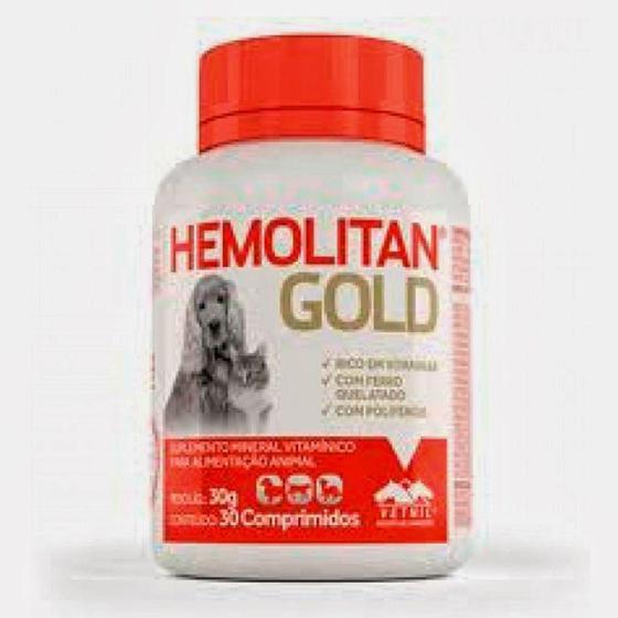 Imagem de HEMOLITAN GOLD COMPRIMIDOS - frasco com 30 compr. - Vetnil