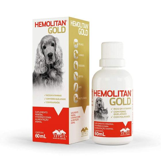 Imagem de Hemolitan Gold Gotas Vetnil - 60ml