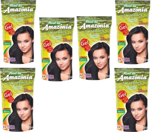 Imagem de Hene em gel amazonia 180gr pouch preto medido (preto natural)