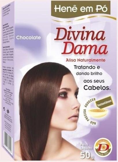 Imagem de HENE EM PO DIVINA DAMA JABORANDI 06x50GR CHOCOLATE