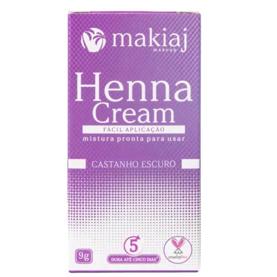 Imagem de Henna Cream Para Sobrancelhas Castanho Escuro - Makiaj