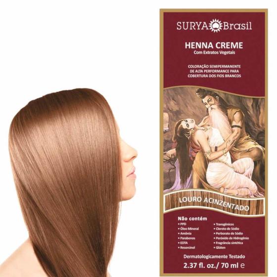 Henna Creme Louro Acinzentado Surya Brasil - Henna para Cabelo ...