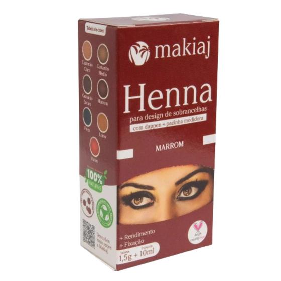 Imagem de Henna Em Pó Para Sobrancelhas Marrom - Makiaj