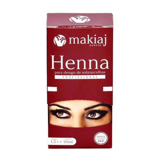 Imagem de Henna P Sobrancelhas Profissional Makiaj 10ml - Makiaj Mkeup