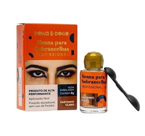 Imagem de Henna Para Sobrancelhas Della E Delle 8g Castanho Claro