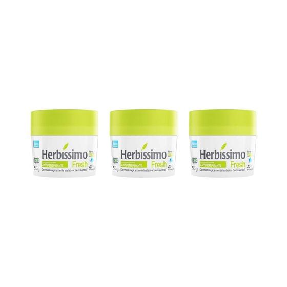 Imagem de Herbissimo Creme 55G Fresh - Kit Com 3Un