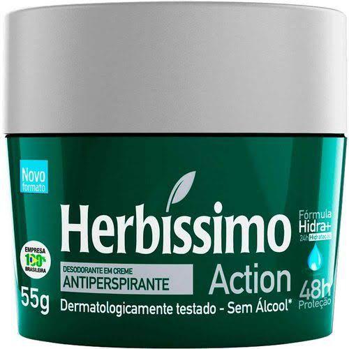 Herbíssimo Desodorante Creme Action 55g Menor preço em Herbíssimo Desodorante Creme Action 55g