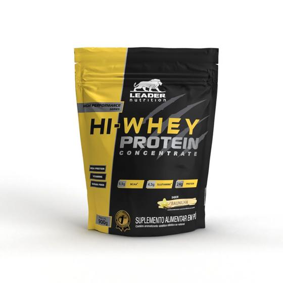 Hi-whey Protein Concentrate 100% - 900g - Leader Nutrition Menor preço em Hi-whey Protein Concentrate 100% - 900g - Leader Nutrition