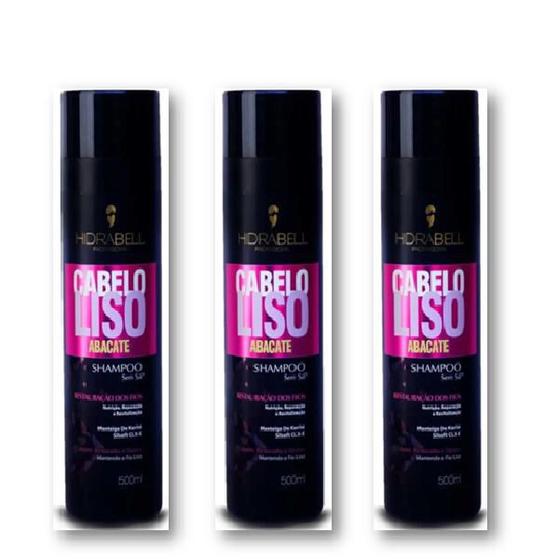 Imagem de Hidrabell Liso Abacate Shampoo 500 ml C/3