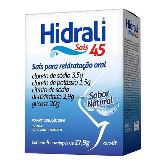 Imagem de Hidrali sais 45 natural pó com 4 envelopes