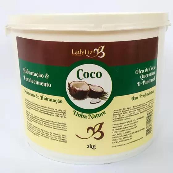 Imagem de  Hidratação  capilar Lady liz  Coco 2k profissional 
