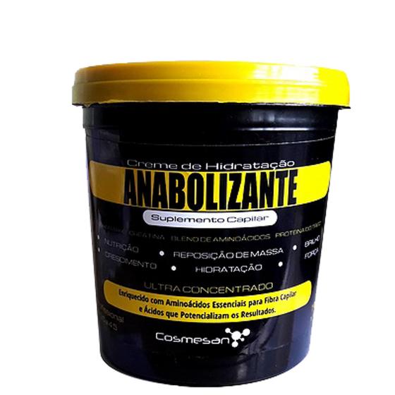 Imagem de Hidratação profissional Anabolizante  Cosmesan 1K cabelos  ressecados nutrição  profunda 