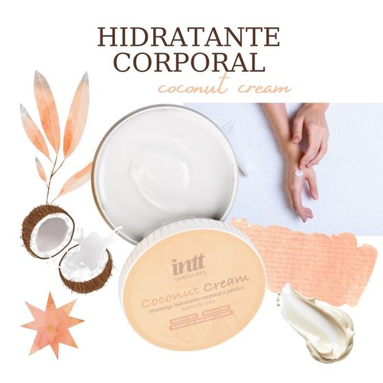 Imagem de Hidratante Corporal e Pélvico Creme Para o Cor0po Manteiga Corporal Coconut Cream Intt 
