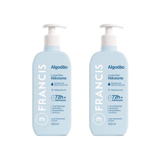Imagem de Hidratante Corporal Francis 400ml Azul - Kit C/ 2un