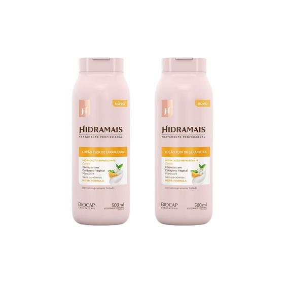 Imagem de Hidratante Corporal Hidramais 500ml Flor Laranja - Kit C/2un