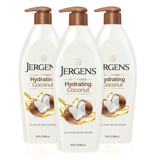 Imagem de Hidratante corporal Jergens Hydrating Coconut 500mL (pacote com 3)