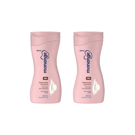 Imagem de Hidratante Corporal Monange 200ml Extra de Algodão-Kit C/2un