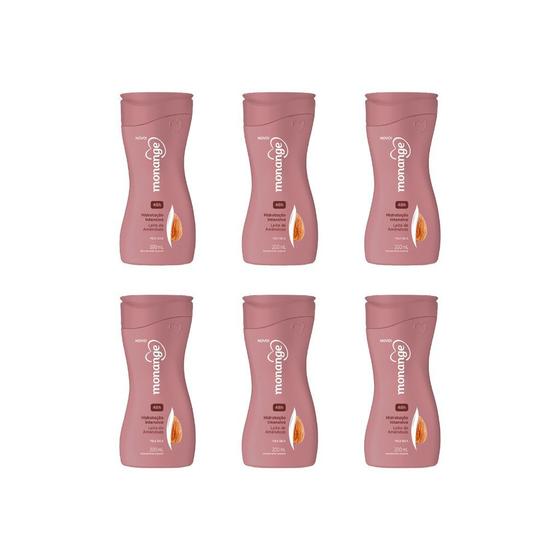 Imagem de Hidratante Corporal Monange 200ml Leite de Amêndoa-Kit C/6un