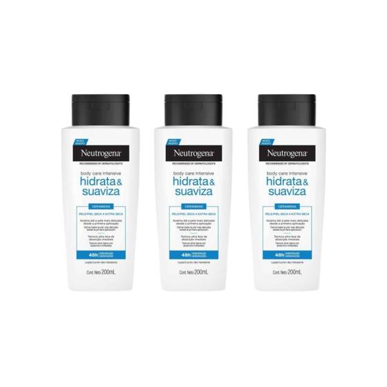 Imagem de Hidratante Corporal Neutrogena 200ml Hidrata Suaviza-Kit3un