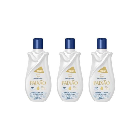 Imagem de Hidratante Corporal Paixão 400Ml Inspiradora - Kit Com 3Un