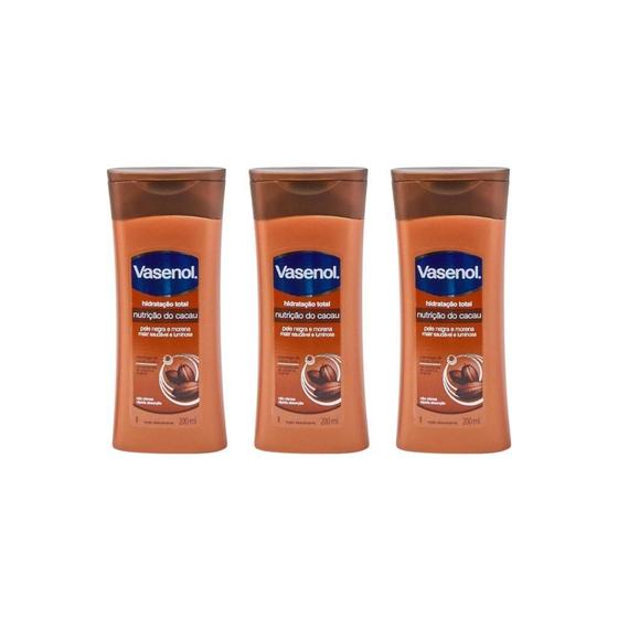 Imagem de Hidratante Corporal Vasenol Nutriçao Cacau 200Ml - Kit C/3Un