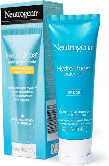 Imagem de Hidratante Facial Hydro Boost Water Gel 25 FPS  Neutrogena com Ácido Hialurônico e Vitamina C Antirrugas e Antissinais 40 g