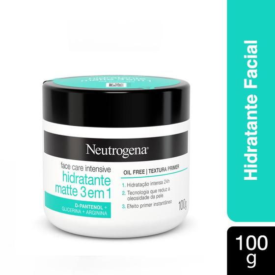 Imagem de Hidratante Facial Matte 3 em 1 Neutrogena Face Care Intensive 100g