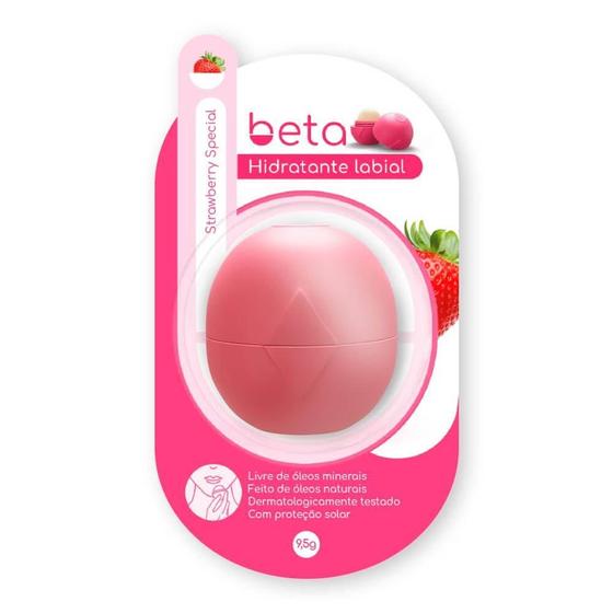 Imagem de Hidratante labial beta morango com 9,5g