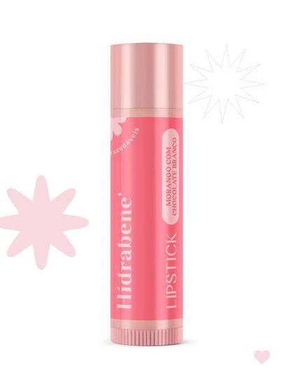 Imagem de Hidratante Labial Lipstick Sabor Morango com Chocolate Hidrabene - 5g