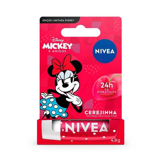 Imagem de Hidratante Labial Nivea Cereja Shine Disney Mickey e Amigos Minnie 4,8g