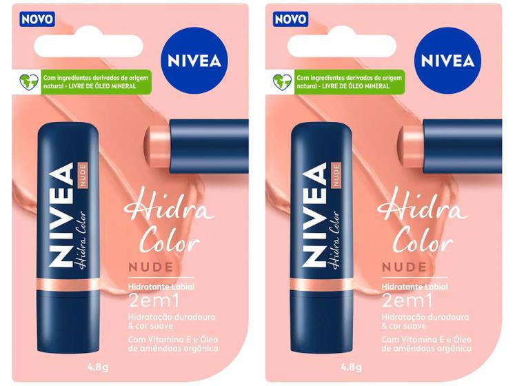 Imagem de Hidratante Labial Nivea Hidra Color 2 em 1 Nude