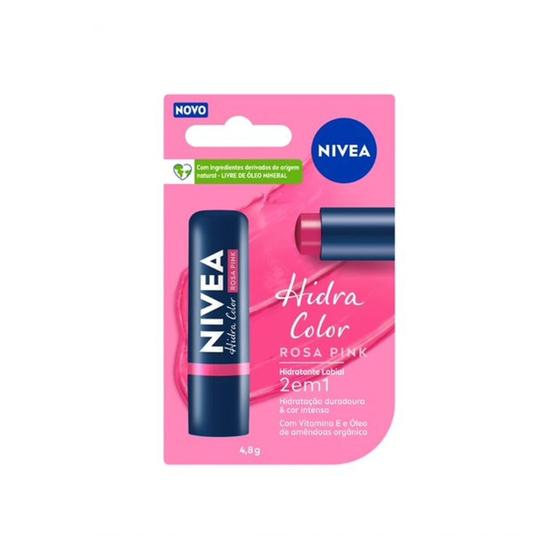 Imagem de Hidratante Labial Nivea Hidra Color 2 em 1 Rosa Pink 4,8g