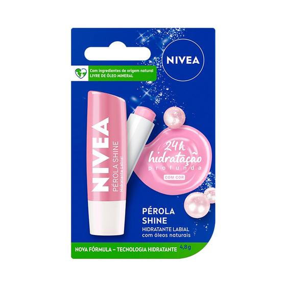 Imagem de Hidratante Labial Nivea Pérola Shine 4,8g