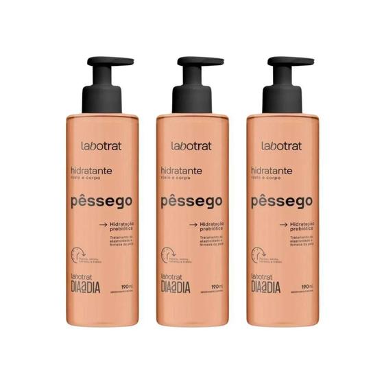 Imagem de Hidratante Labotrat 190Ml Pessego - Kit Com 3Un