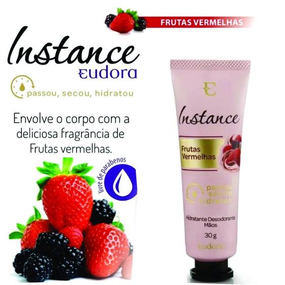 Imagem de Hidratante Para as Mãos Eudora Instance Frutas Vermelhas 30g