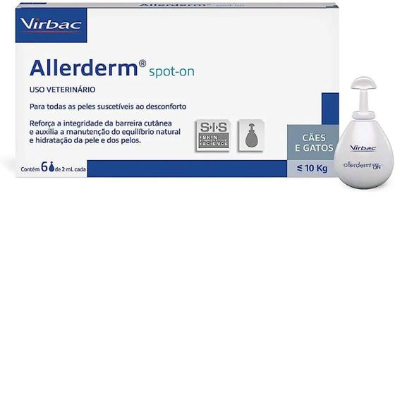 Imagem de Hidratante Virbac Allerderm Spot On 6 pipetas 2 ml