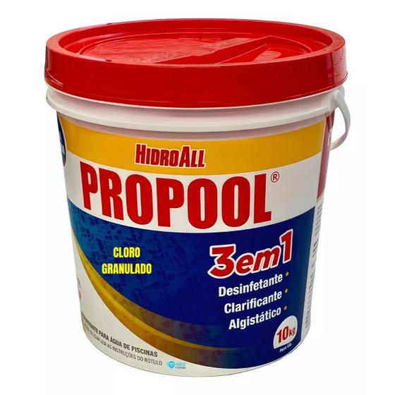 Imagem de Hidroall Propool 3 Em 1 Multiação Cloro Balde Piscina 10kg