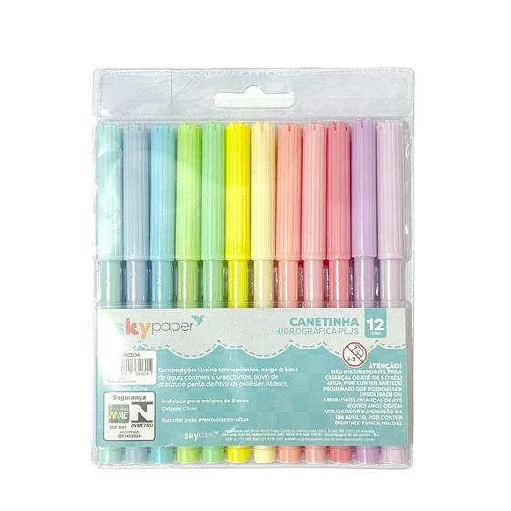 Imagem de Hidrocor Tons Pastel Com 12 Cores SkyPaper