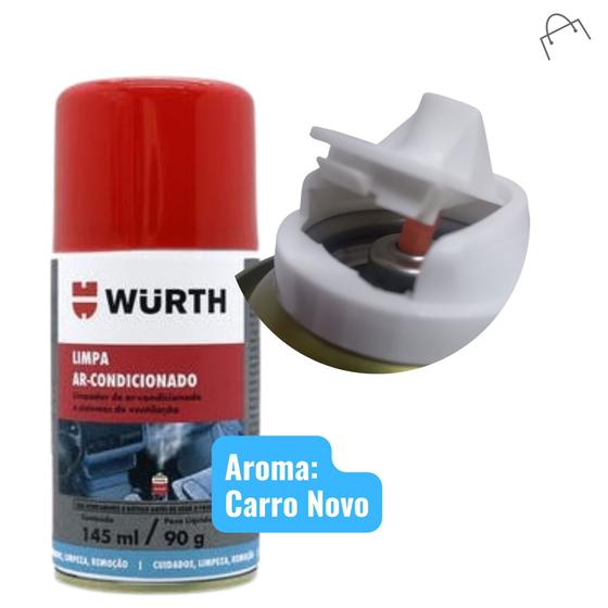 Imagem de Higienizador Automotivo Limpeza Para Ar Condicionado Wurth Original aroma carro novo