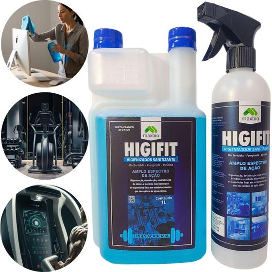 Imagem de Higienizador Sanitizante Higifit Ecológico Concentrado 1L +