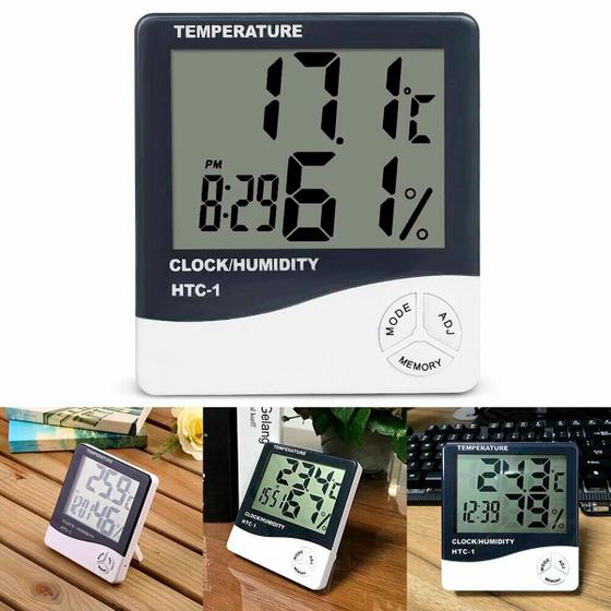 Imagem de Higrômetro Digital Sensor De Temperatura Externo E Interno