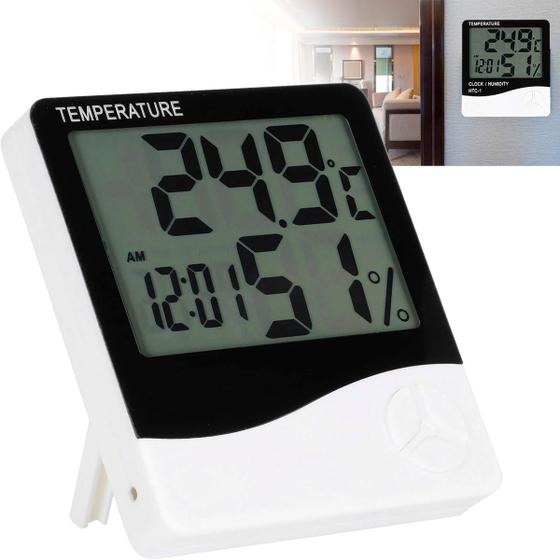 Imagem de Higrômetro Digital Termômetro Sensor Temperatura E Umidade
