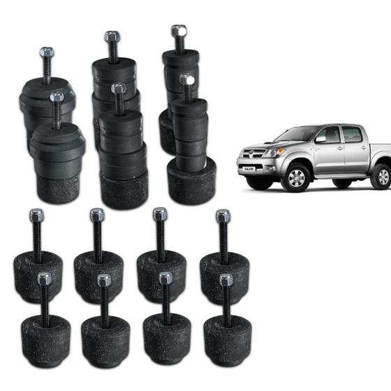 Imagem de Hilux 05/... Kit Completo Coxim Cabine Body Lift 7cm + Paraf