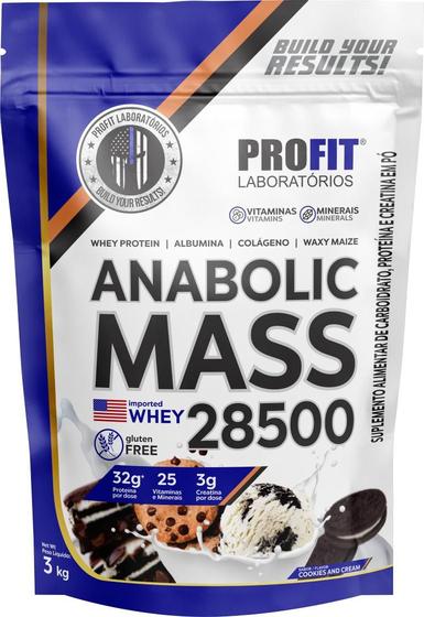 Imagem de Hipercalórico Anabolic Mass 28500 - 3kg - Profit Labs