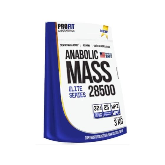 Hipercalórico Anabolic Mass 28500 Chocolate 3kg Profit Menor preço em Hipercalórico Anabolic Mass 28500 Chocolate 3kg Profit