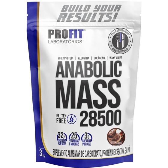 Imagem de Hipercalorico Anabolic Mass 28500 Creme De Avela 3Kg Profit