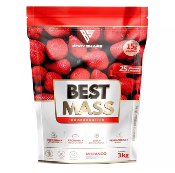 Imagem de Hipercalórico Best Mass 3Kg Body Shape Morango